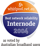Whirlpool Best Network Reliability 2004