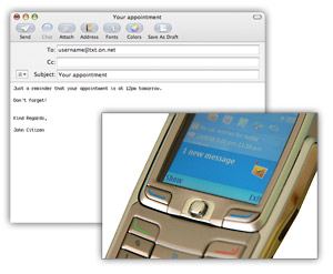 NodeText - Email to SMS