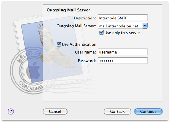 Outgoing Mail Server Outgoing Mail Server