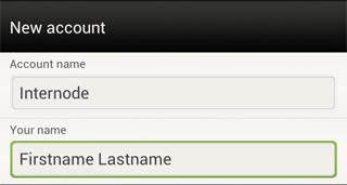 Screenshot: Entering your name or business name