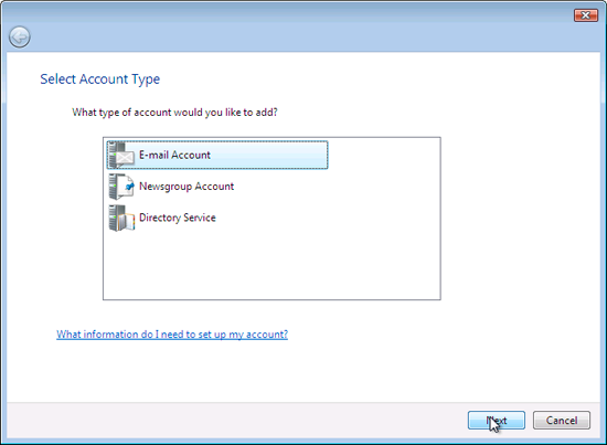 Select Account Type Select Account Type