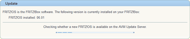 Searching for an updated version of FRITZ!OS