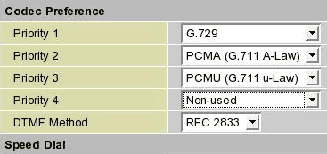 NodePhone Billion DTMF Settings