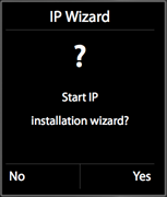The Start IP installation wizard screen