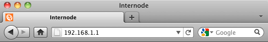 Entering an IP Address into the address bar