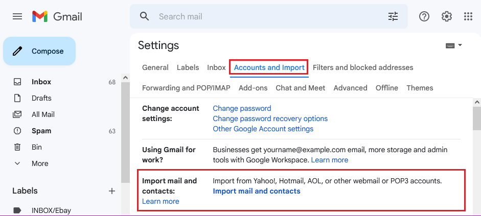 Gmail migration