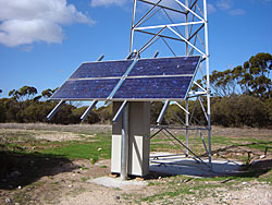 Solar Panels at a tower in the Coorong, SA