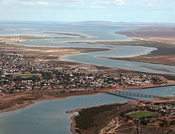 Port Augusta from the air.