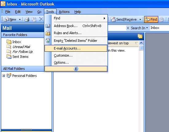 how to add email to outlook 2003 how to add email to outlook 2003