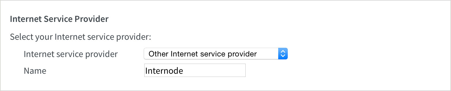 Fritz!Box ISP settings