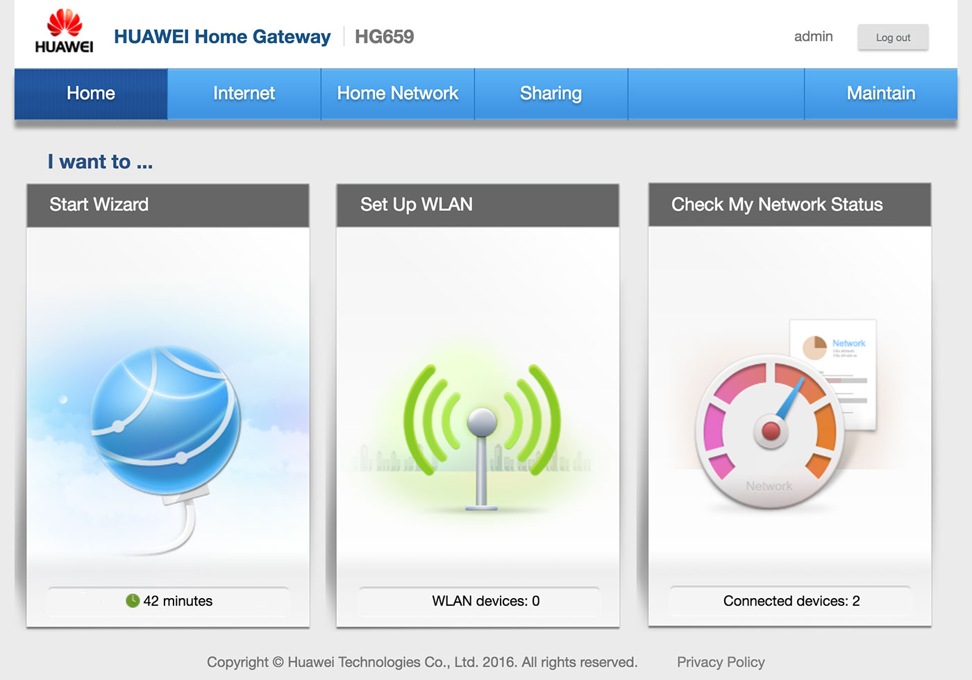 Screenshot: Setting up your Fibre service with the setup wizard