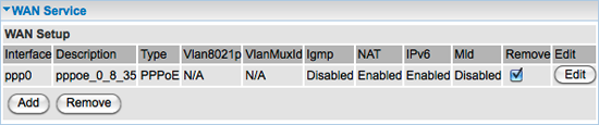 Removing a WAN setting