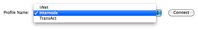 Profile drop-down menu