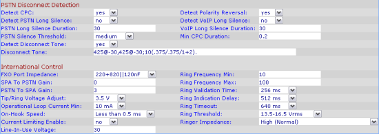 Figure 9: PSTN Line Tab Changes.