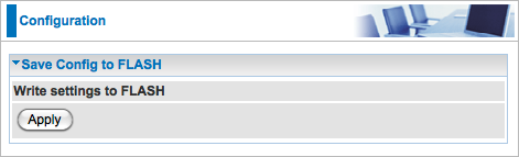 Figure 5: Saving your settings