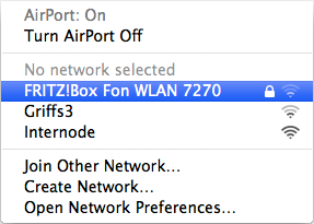 Select your wireless network