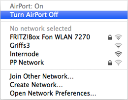 Turning AirPort Off