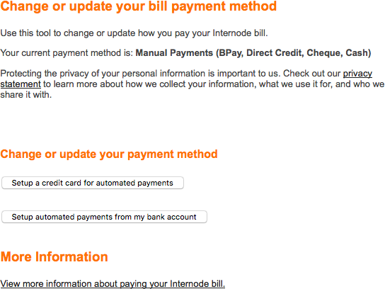 Image illustrating the Change Payment Method screen