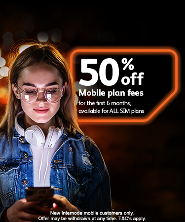 50% off Mobile plan fees - Internode Mobile SIM