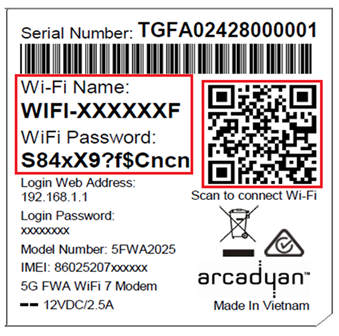 Barcode Sticker Wi-Fi or QR